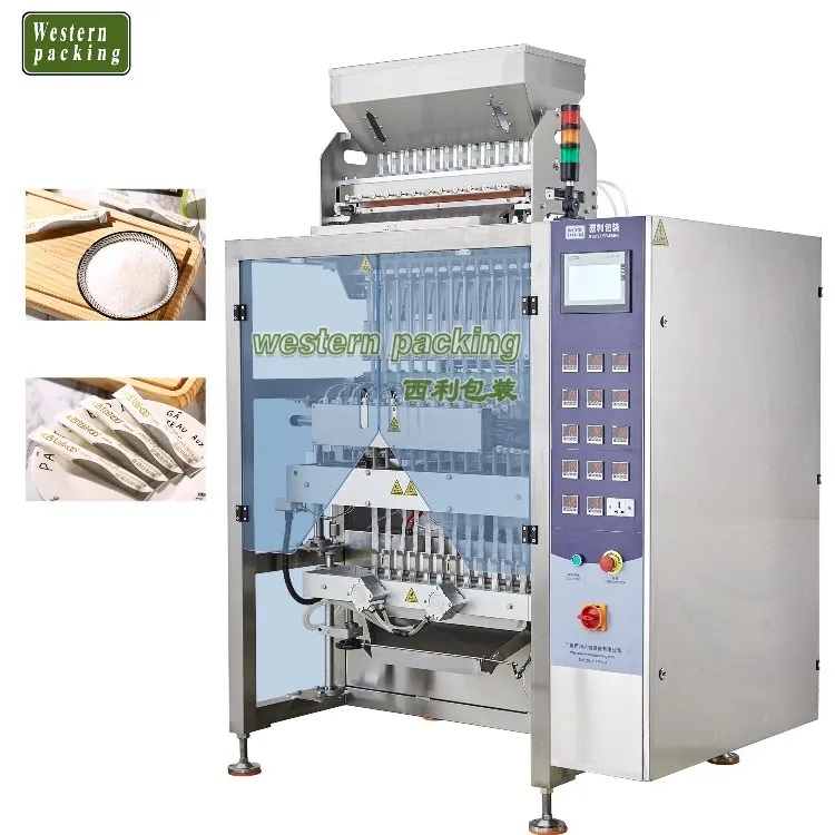 آلة تعبئة أعواد السكر المتعددة الممرات