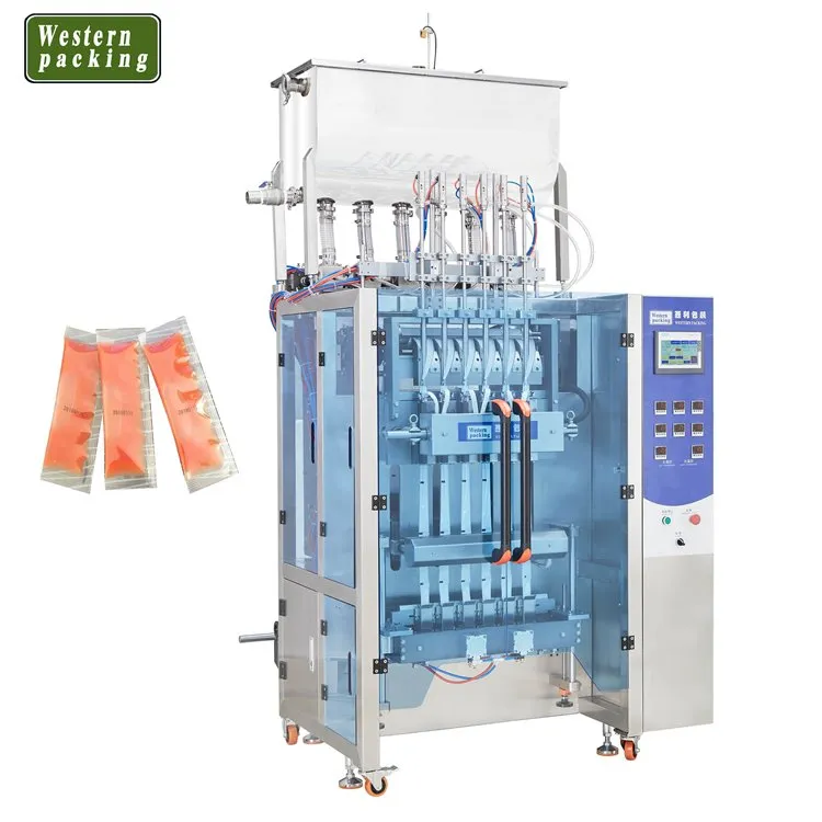 آلة تعبئة الجيلي في أكياس متعددة المسارات بثلاثة جوانب