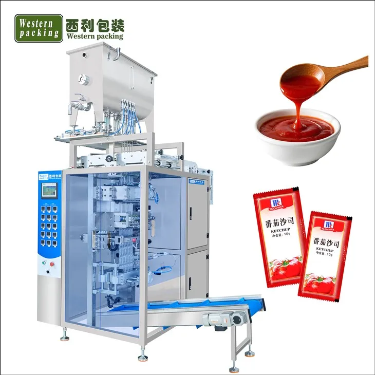 آلة تعبئة أكياس صلصة الكاتشب متعددة الخطوط